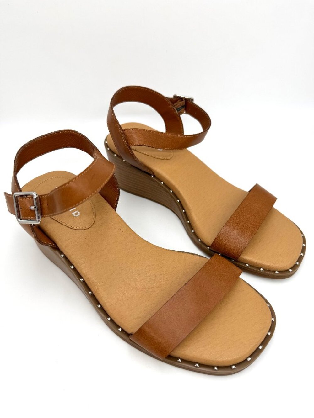 Torrid Cognac Brown Studded Heel Sandals - Size 8WW